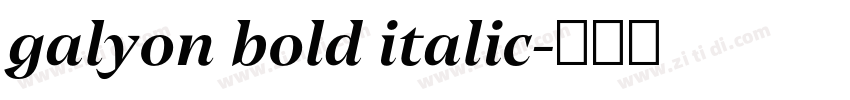 galyon bold italic字体转换